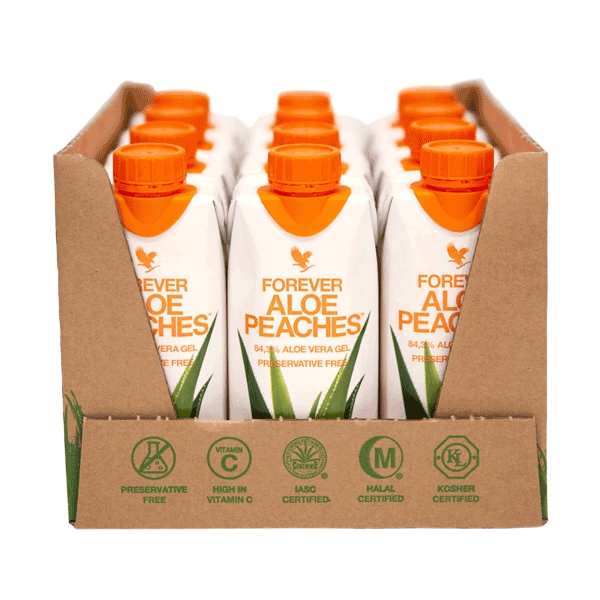 Forever Aloe Peaches 12 x 330ml